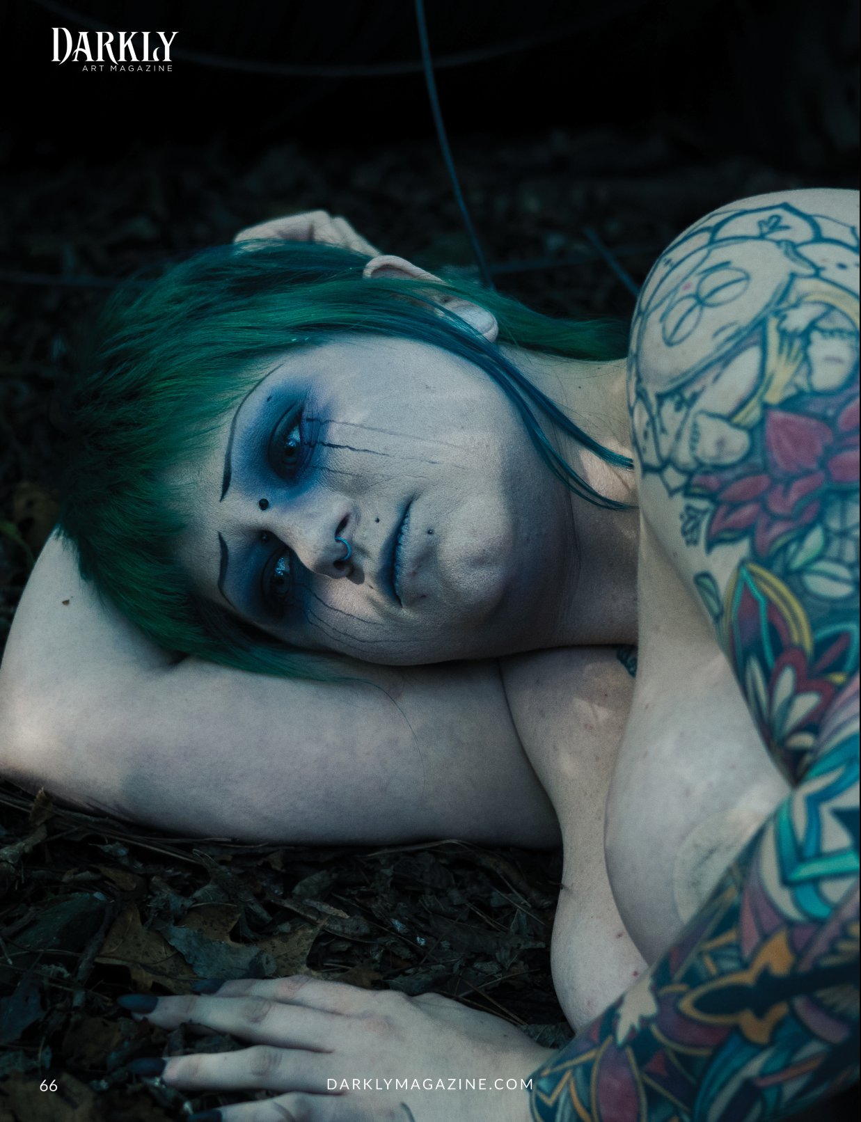 Darkly editorial: face portrait, No Exit