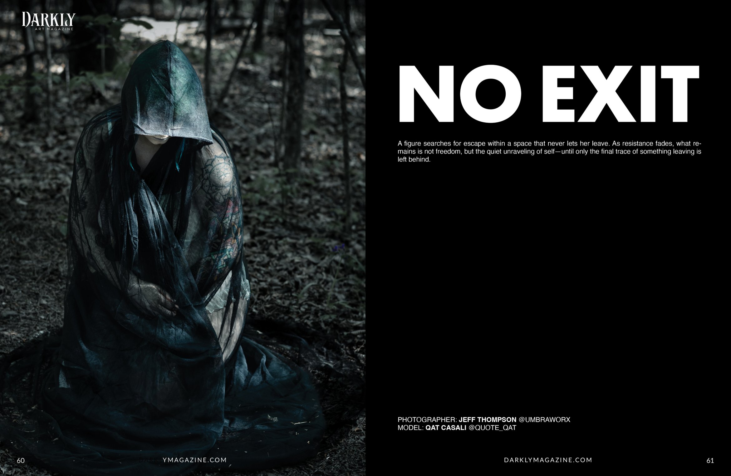 Darkly editorial: legs study, No Exit