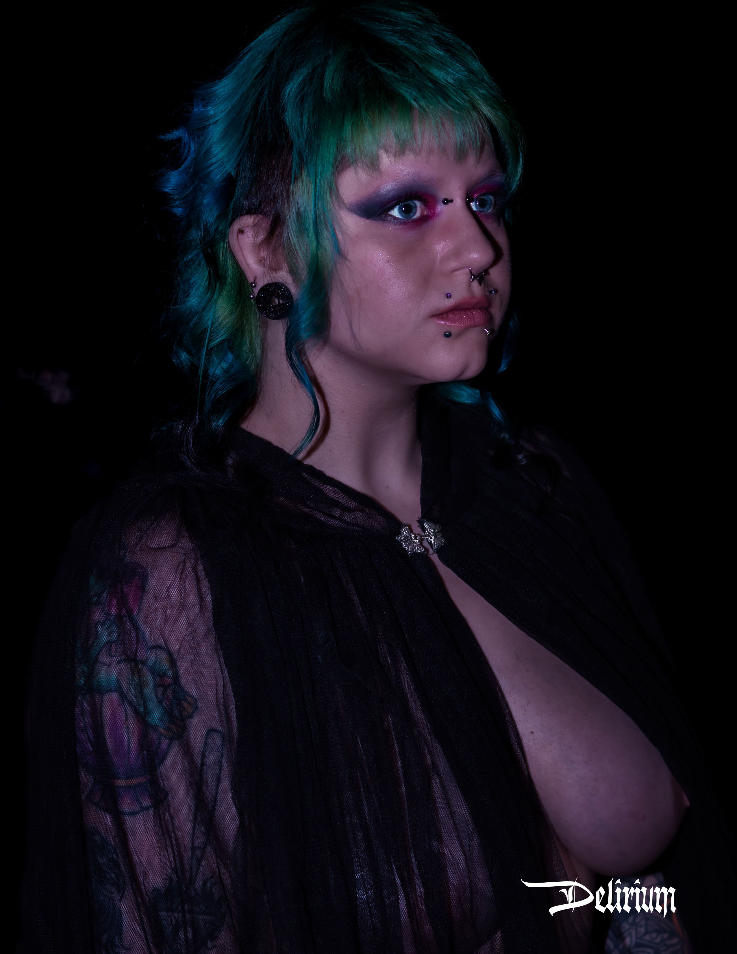 Delirium editorial: moody portrait, Veil of the Arcane